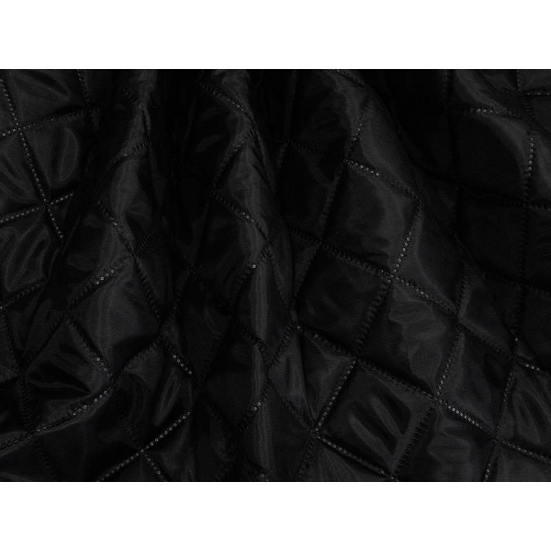 QUILTED POLYESTER  LINING  FABRIC 180T (580) BLACK 150 CM&nbsp10 MB