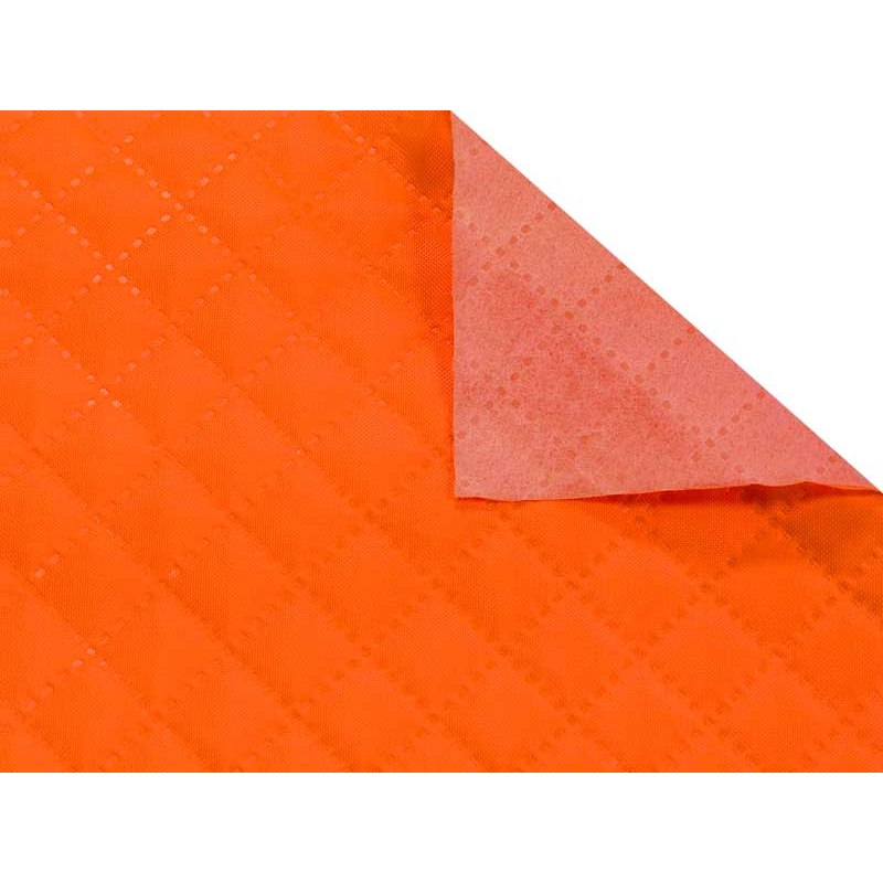 POLYESTER-STEPPSTOFF 420D KARO   PU-BESCHICHTET ORANGE  NEON 1002 150 CM&nbsp25 LM