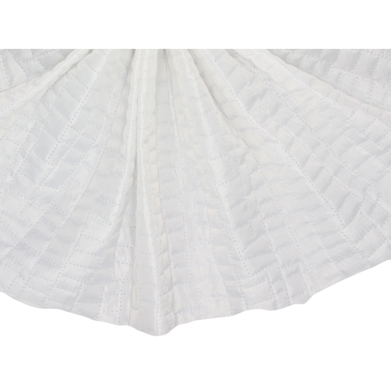 QUILTED POLYESTER LINING   FABRIC CROCODILE&nbsp180T (501) WHITE  150 CM 25MB