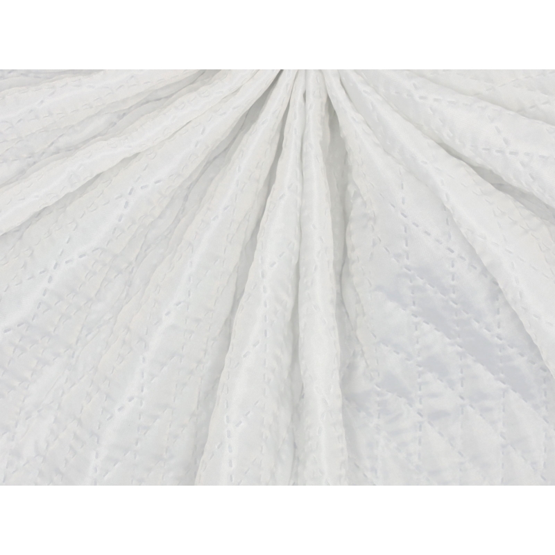 QUILTED POLYESTER LINING   FABRIC DIAMOND&nbsp180T (501) WHITE  150 CM  MB