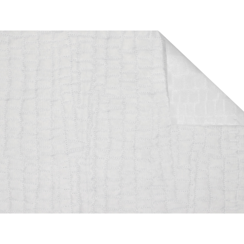 QUILTED POLYESTER LINING   FABRIC CROCODILE&nbsp180T (501) WHITE  150 CM MB