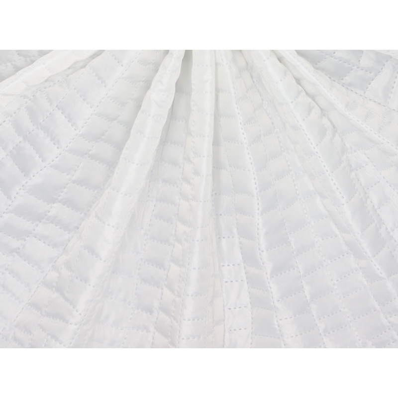 QUILTED POLYESTER LINING   FABRIC CROCODILE&nbsp180T (501) WHITE  150 CM MB