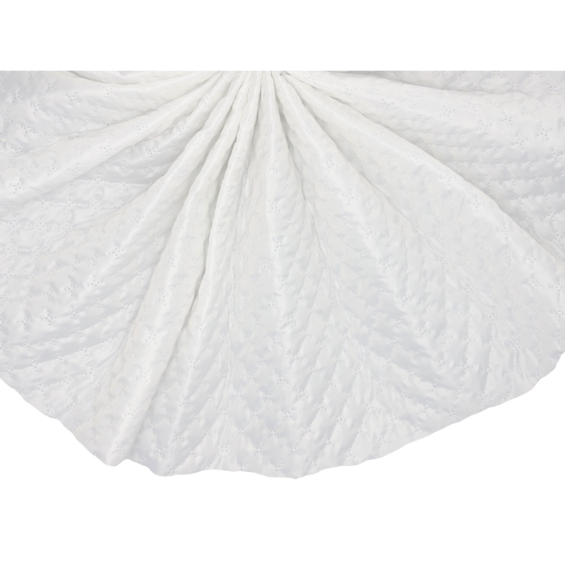 QUILTED  POLYESTER  LINING&nbsp FABRIC SNOWFLAKE&nbsp180T (501)  WHITE 150 CM  MB