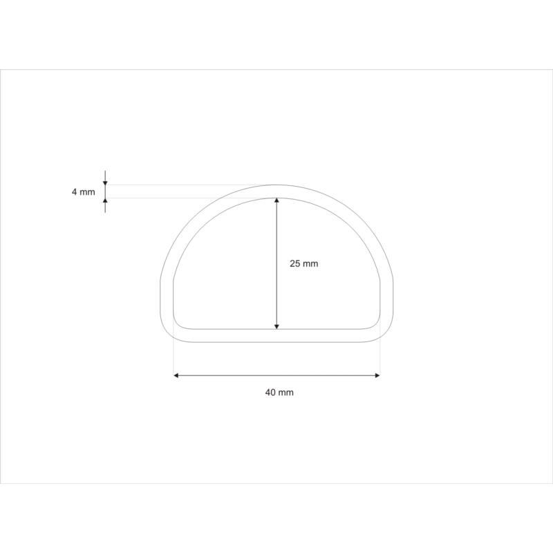 METAL D-RING 40/25/4 MM NICKEL WELDED 100 PCS