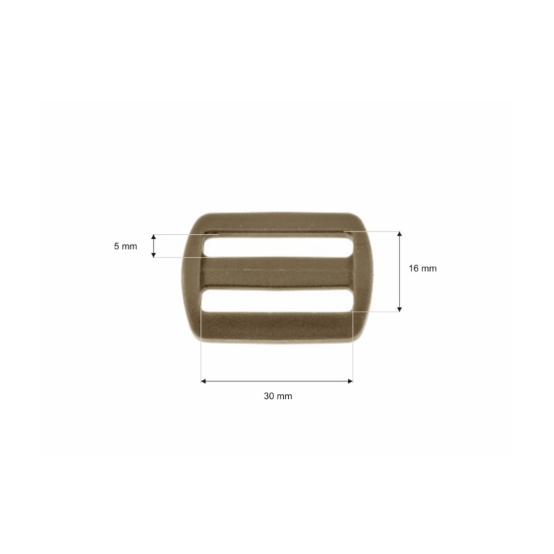 Plastic slide buckle 30/16 mm leon beige 100 pcs