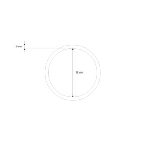 Kółko metalowe 16/1,5 mm nikiel spiralne