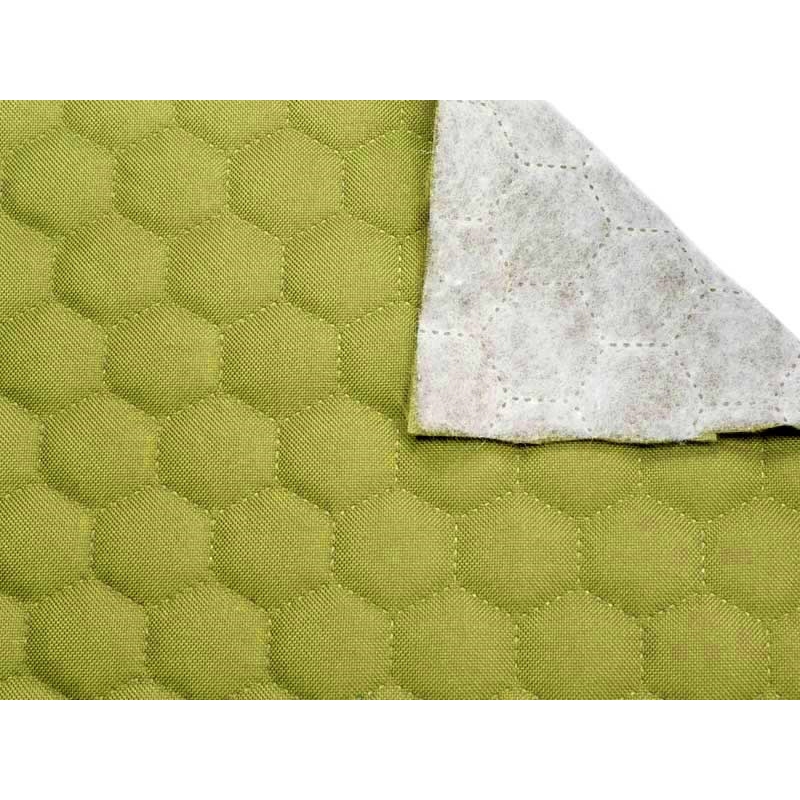 Quilted  polyester fabric Oxford 600d pu*2 waterproof honeycomb (041) light green 160 cm  1 mb