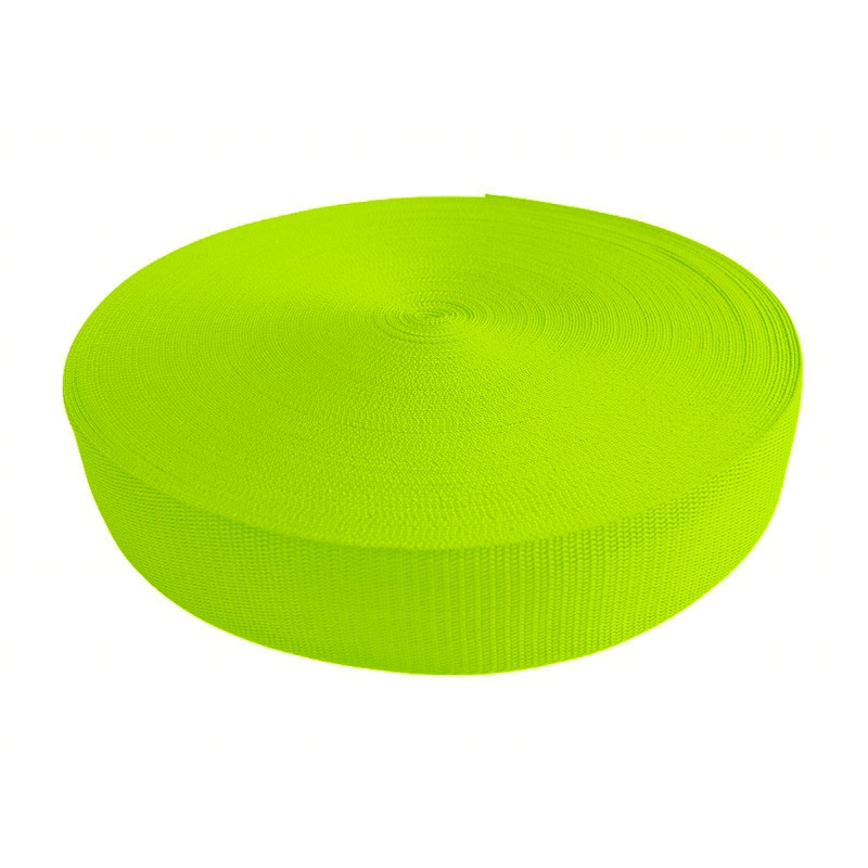 WEBBING TAPE 50 MM 1001 NEON GREEN PES