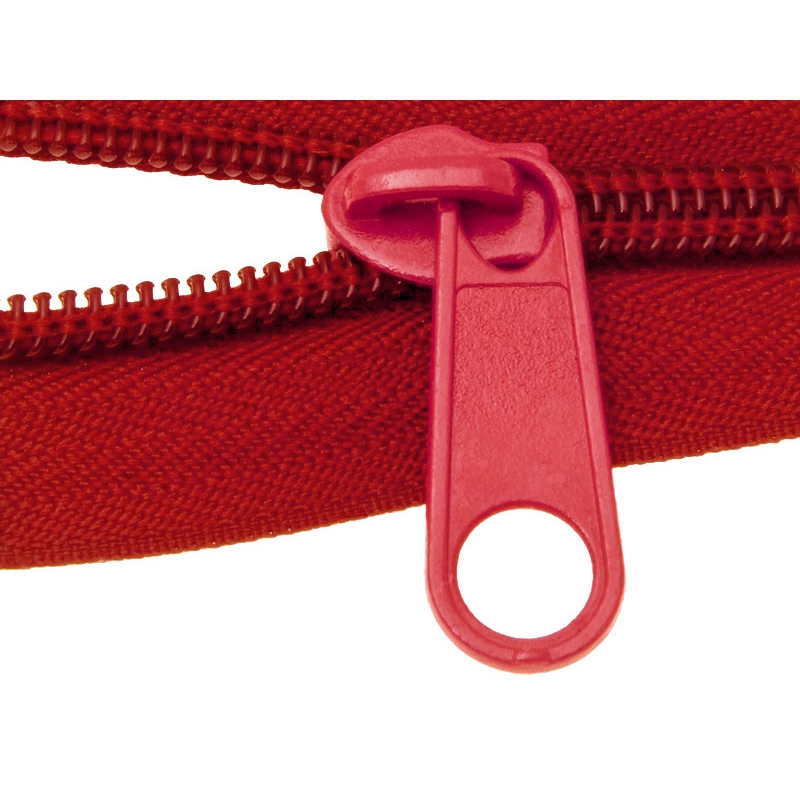 SLIDER FOR NYLON ZIPPER TAPES 8 NON LOCK RED 50/500 PCS