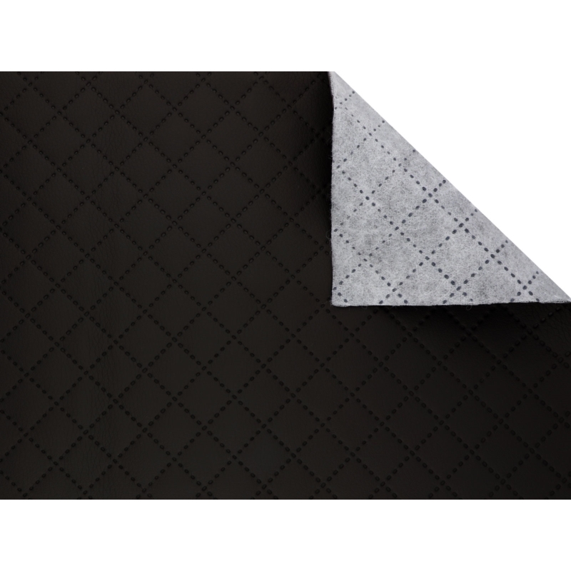 IMITATION QUILTED LEATHER STARS BLACK 140 CM 1 MB