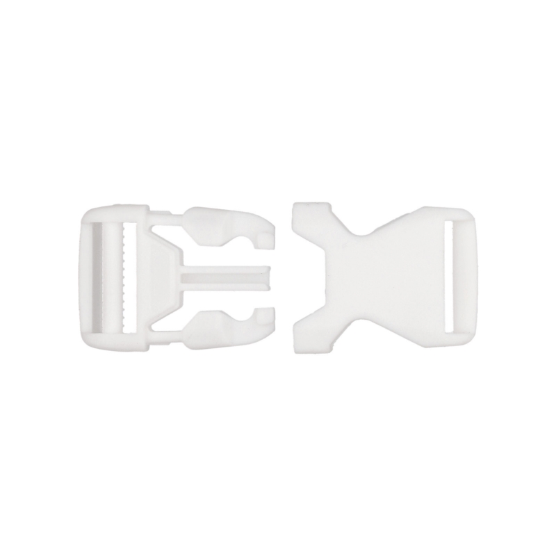 Plastic buckle 20 mm bianca white 100 pcs