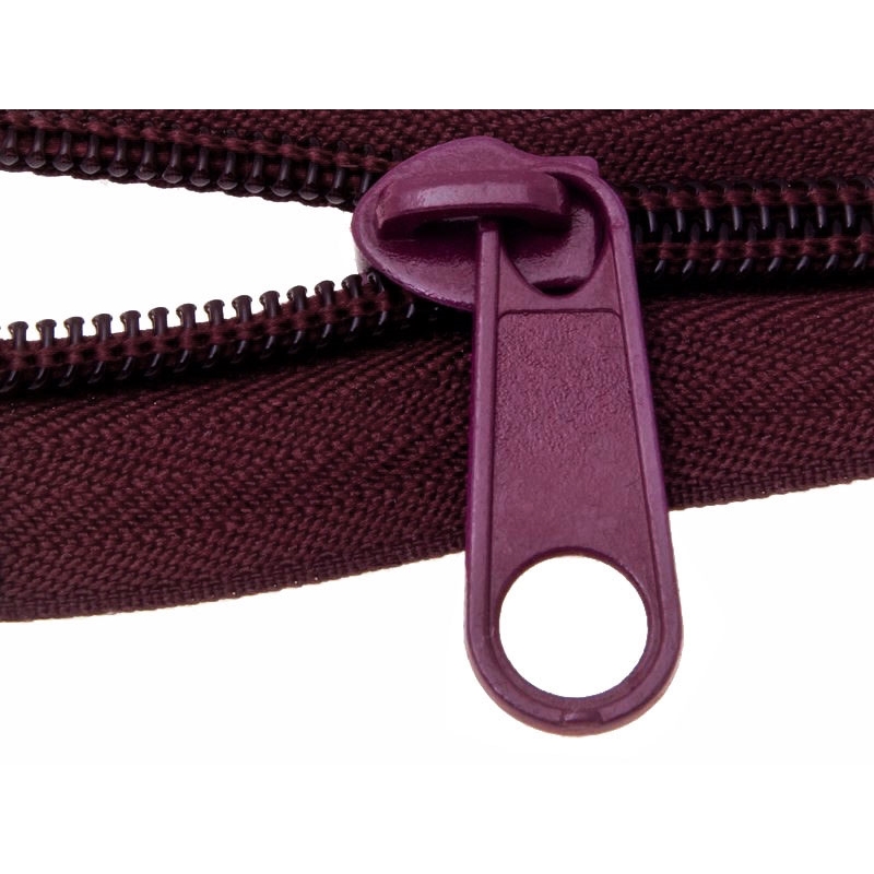 SLIDER FOR NYLON ZIPPER TAPES 8 NON LOCK&nbspCLARET 50/500 PCS