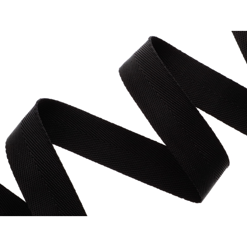 Herringbone twill  tape 25 mm/0,72 mm (580) black