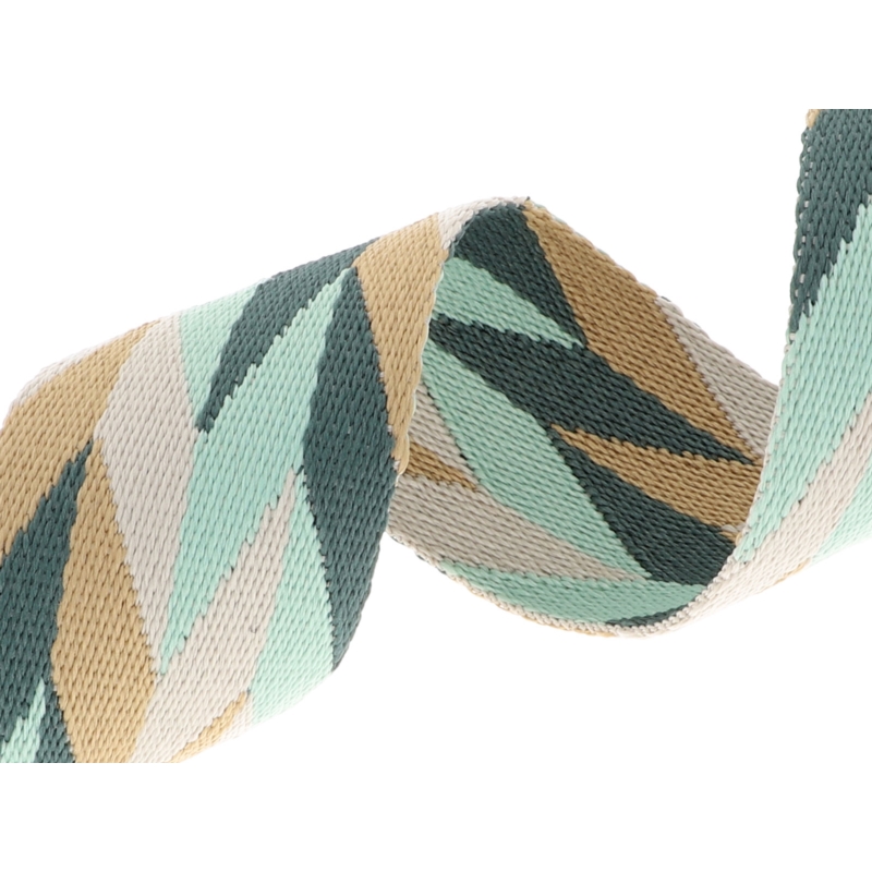 Polycotton webbing 50 mm/2,0 mm (+/-5%) romb green 50 yd