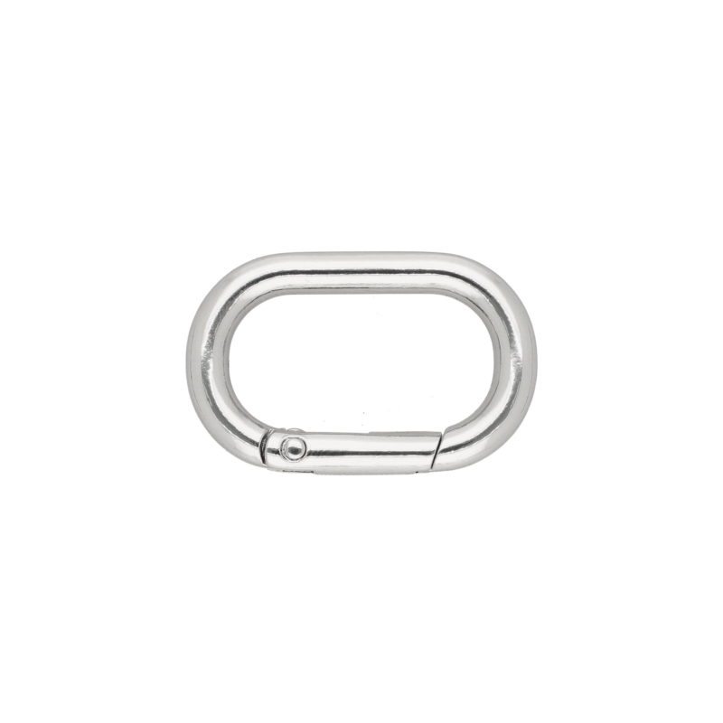 METAL RING (OVAL)  28,5/15/4,7 MM CARABINER NICKEL   WIRE