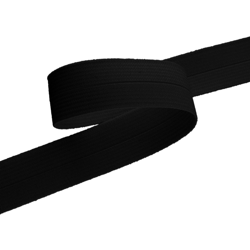 Fold-over elastic 23 mm /1,10 mm black (580)