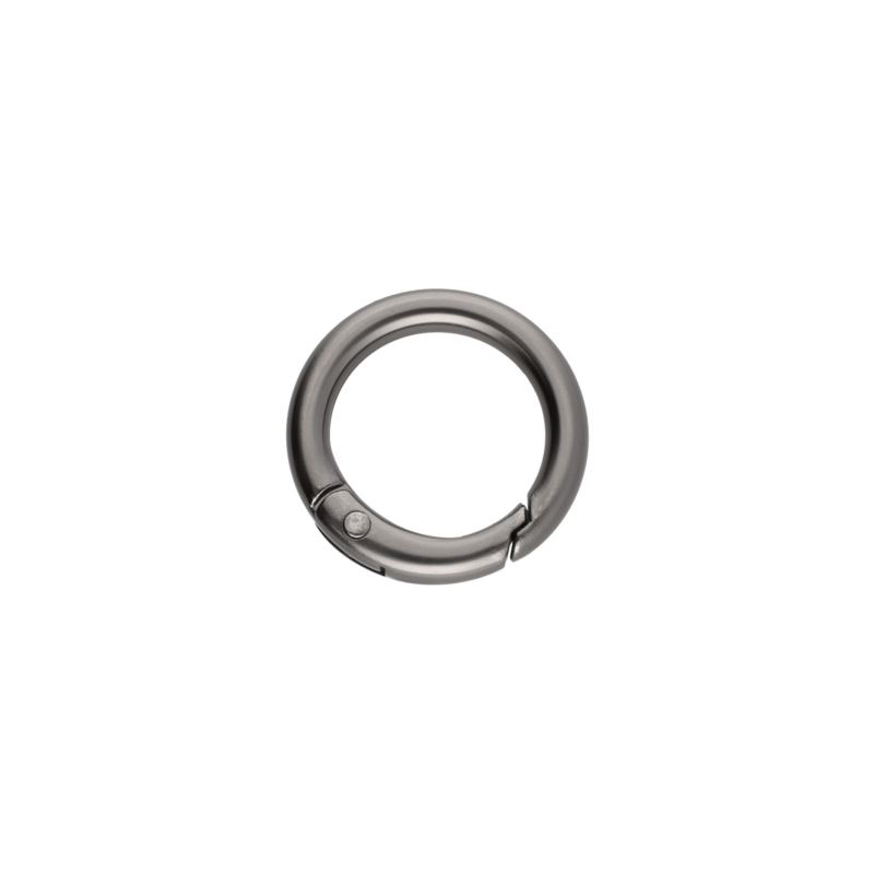 METAL   RING 20/4 MM CARABINER BLACK NICKEL