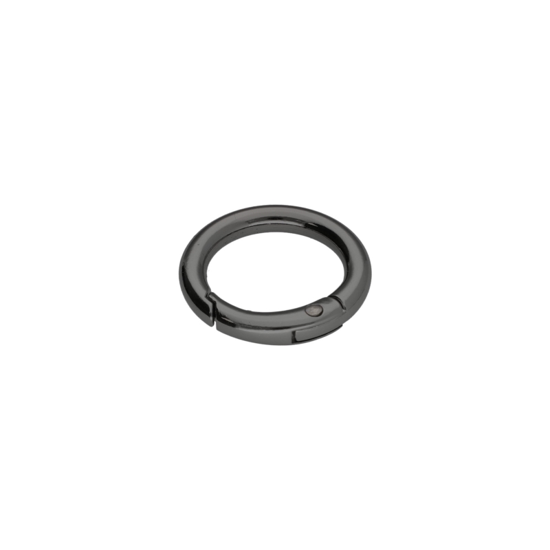 METAL   RING 20/4 MM CARABINER BLACK NICKEL