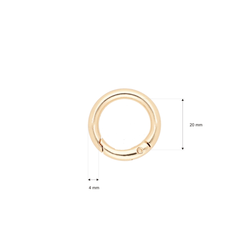 KOVOVÉ   KOLEČKO 20/4&nbsp MM ŠEKL LEHKY ZLATO  DRÁT