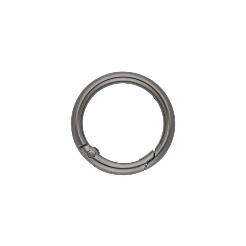 METAL    RING 25/4 MM CARABINER BLACK NICKEL  WIRE