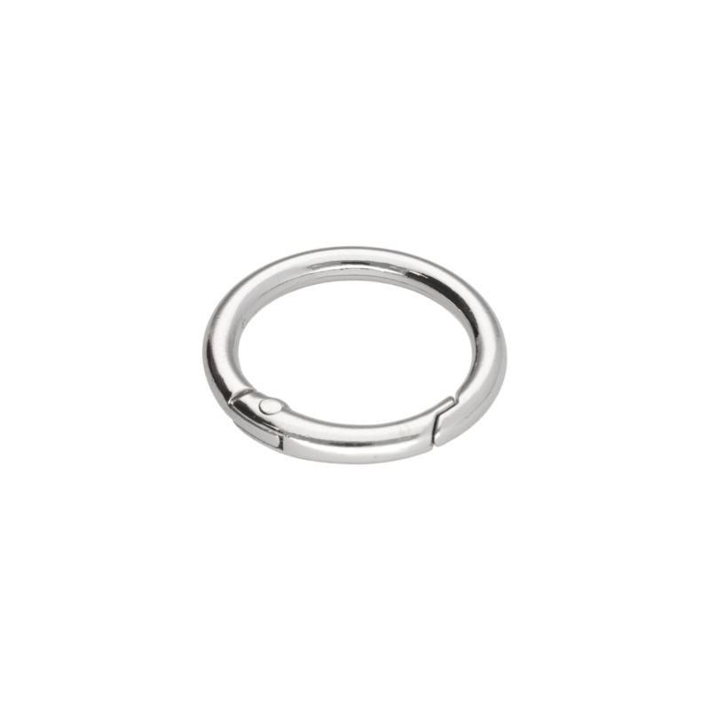 METAL    RING 25/4 MM CARABINER  NICKEL WIRE