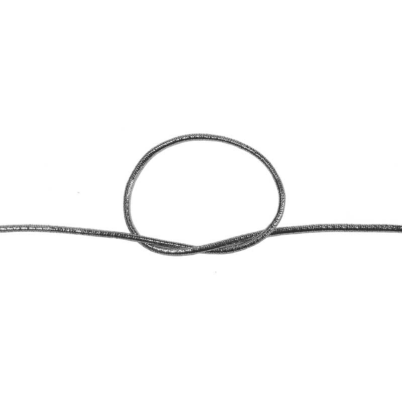 Elastic cord 1,5 mm silver polyester 50 mb