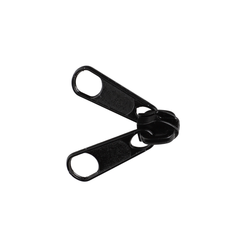 DOUBLE SLIDER FOR NYLON ZIPPER TAPES 5 NON LOCK BLACK 500 PCS