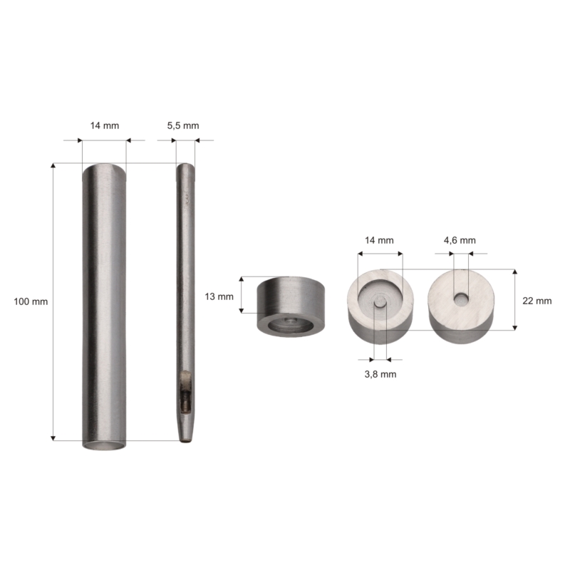 Fastening set for magnetic tension 14 mm