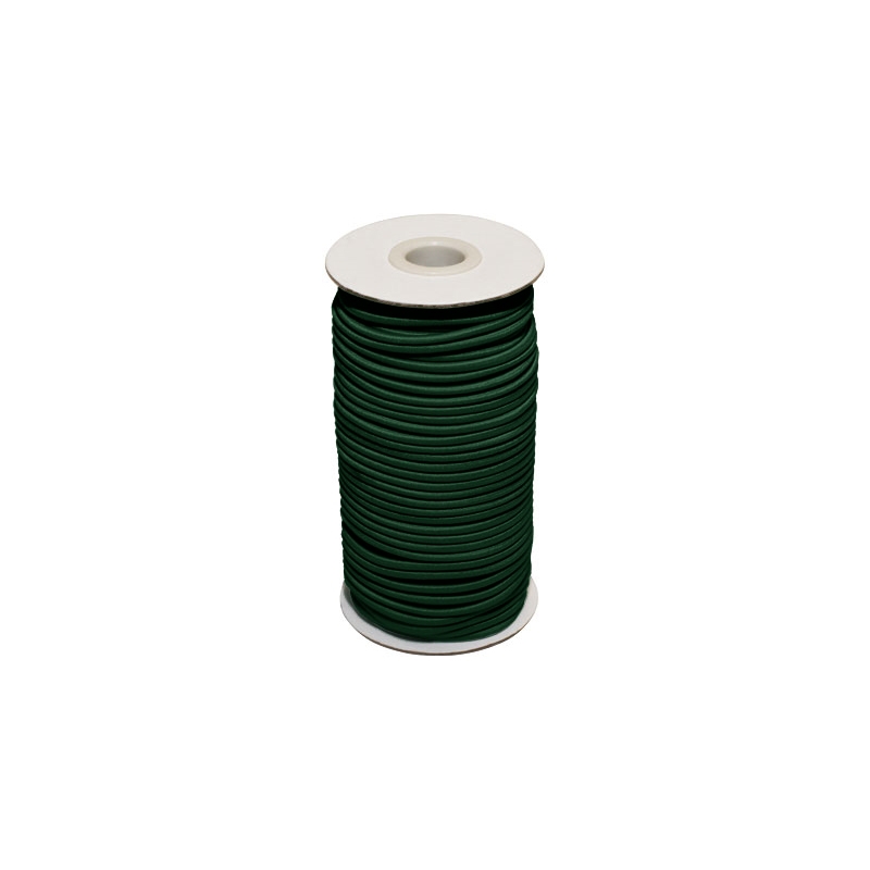 Elastic cord 3 mm dark green 153 polyester 50 mb