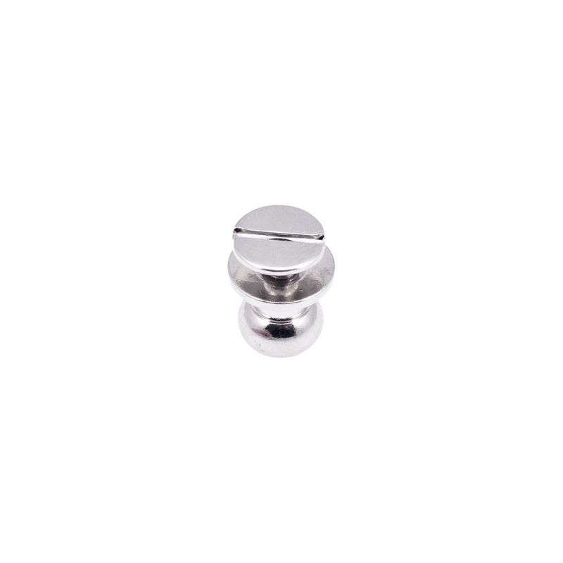 BUTTON  STUD SCREWBACK 8/5/10/10 MM GLOSSY NICKEL