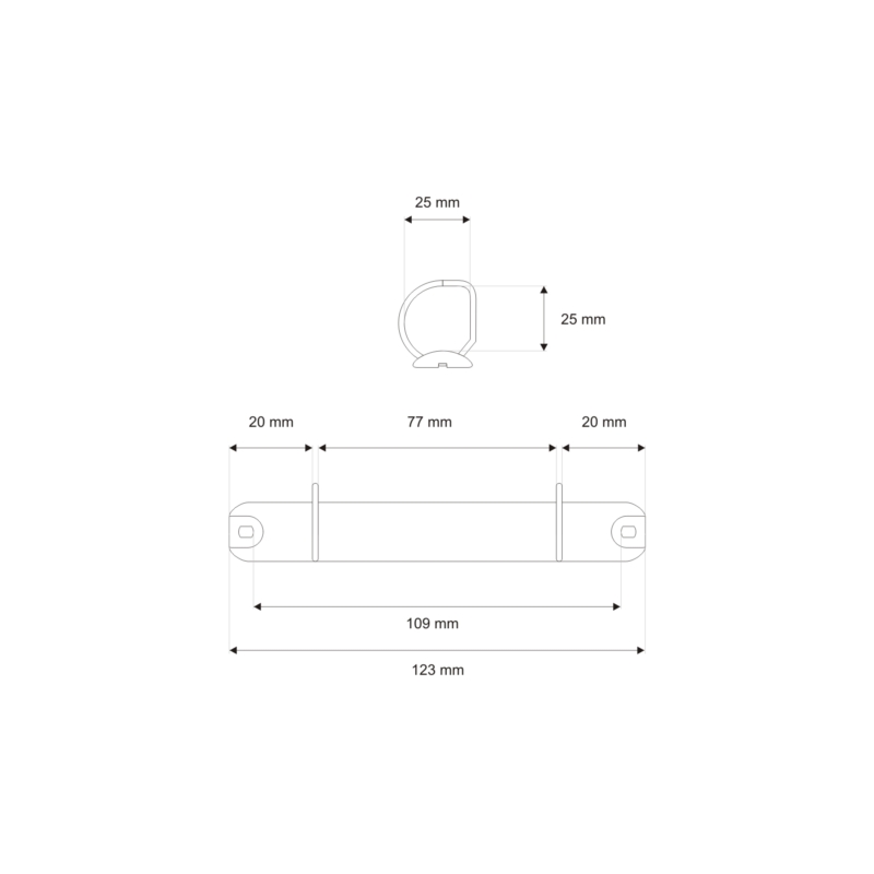 Binder  123/25 mm 2d white 1 pcs