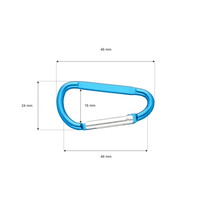 SCHÄKEL AUS METALL 40  MM  2093-0104 BLAU 100  ST.