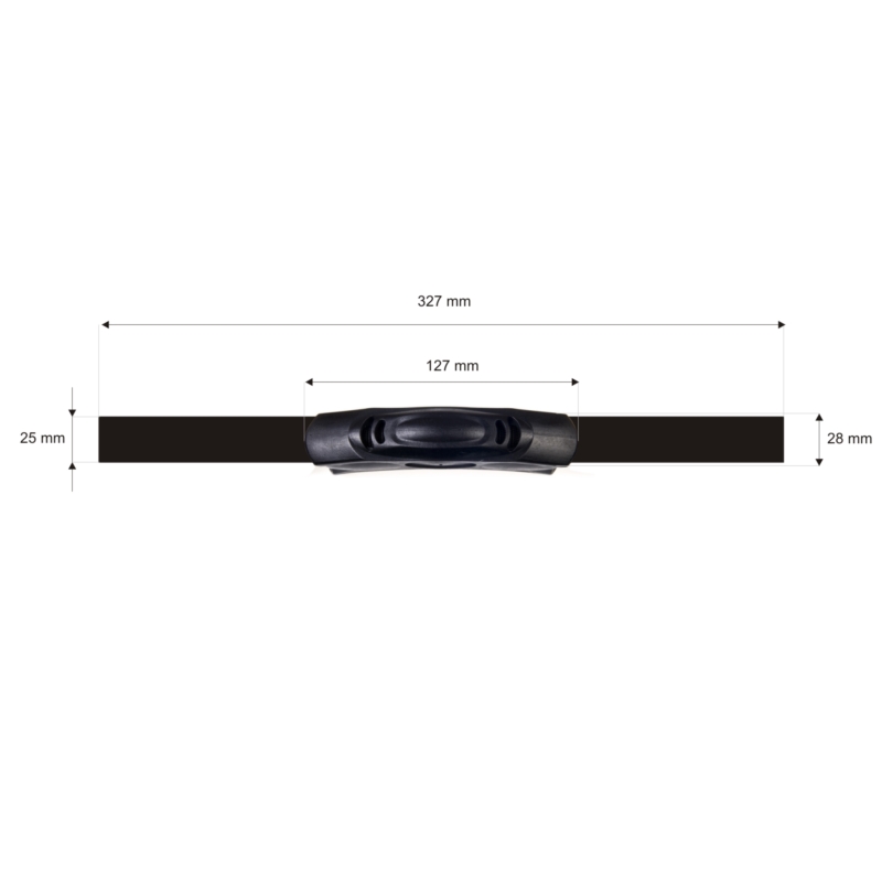 Handgriff aus kunststoff 28/127 mm schwarz 10 st.