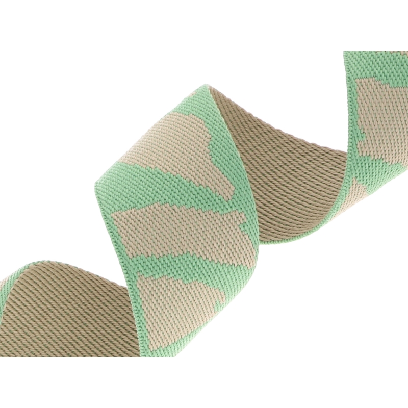 Polycotton webbing 38 mm/1,6 mm (+/-5%) stone green 50 yd