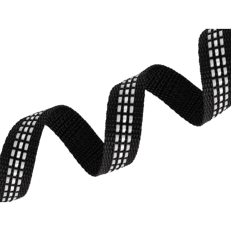 Reflective webbing 20 mm / 1,5 mm black 580 pp 25 mb