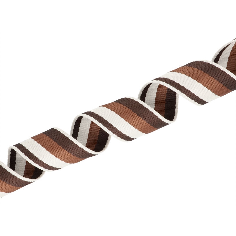 Polycotton webbing 38 mm/1,3 brown 50 yd