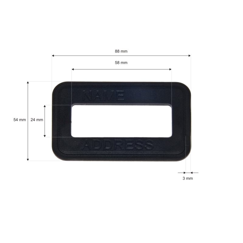 Luggage address holder black 200 pcs