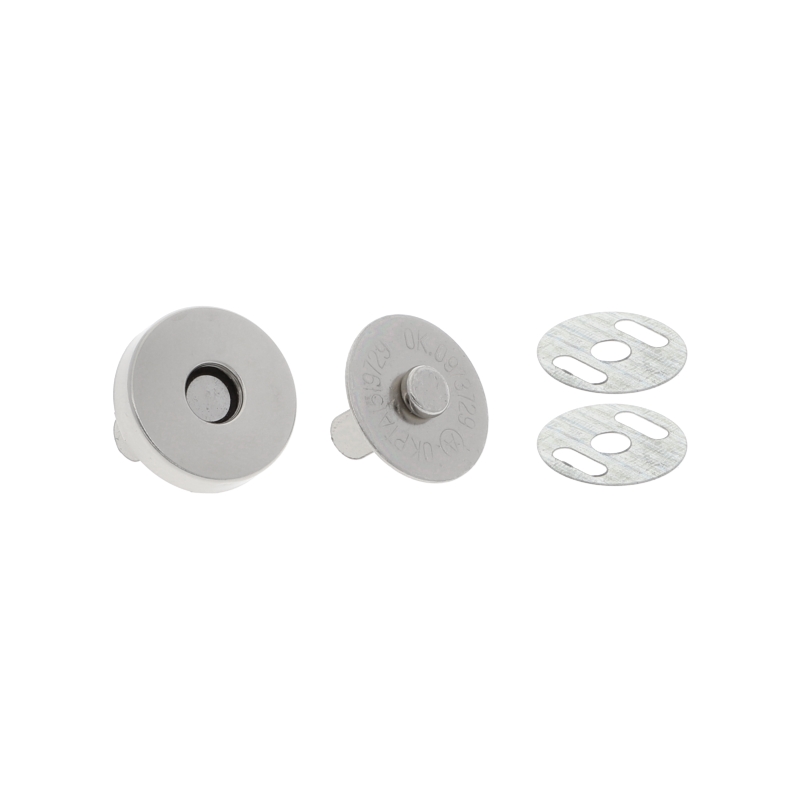 Magnetic button round 18/18 mm nickel 100 pcs