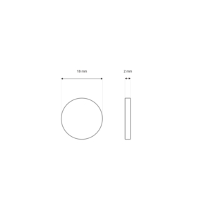 Magnes okrągły surowy 18x2 mm