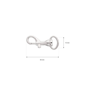 Karabińczyk metalowy 13 mm bck-h006 nikiel