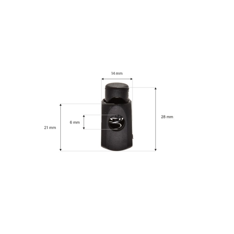 Stopper aus kunststoff 6 mm (305-3022) einzeln schwarz 100 st.