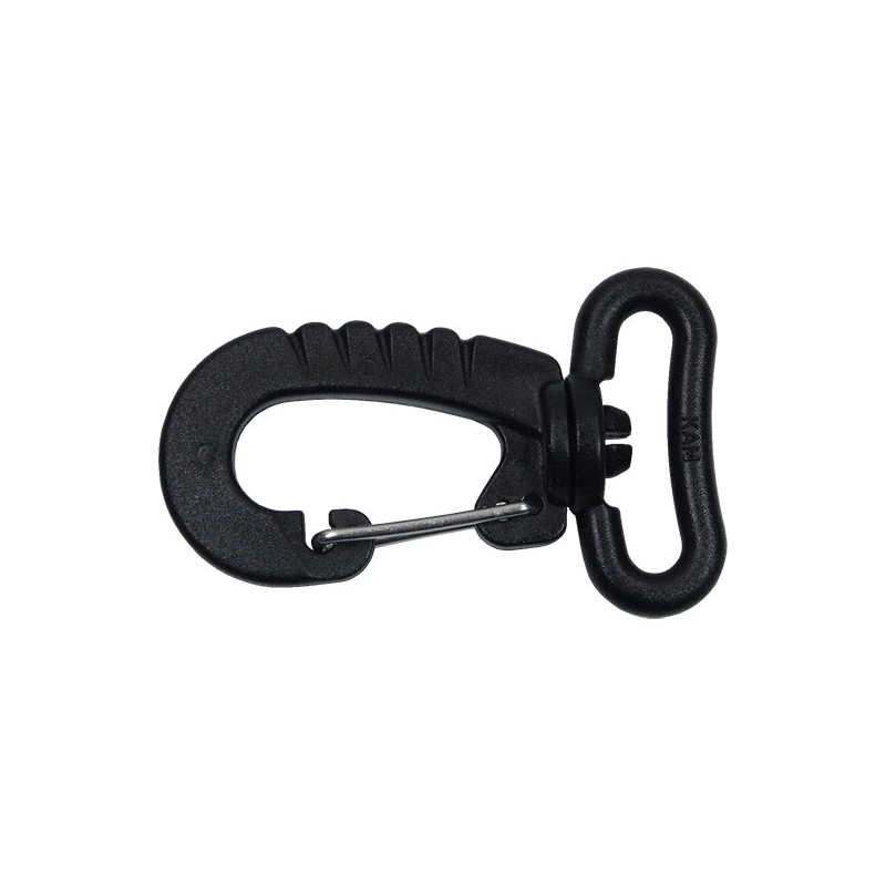 Plastic swivel snap hook 25 mm niko black 100 pcs