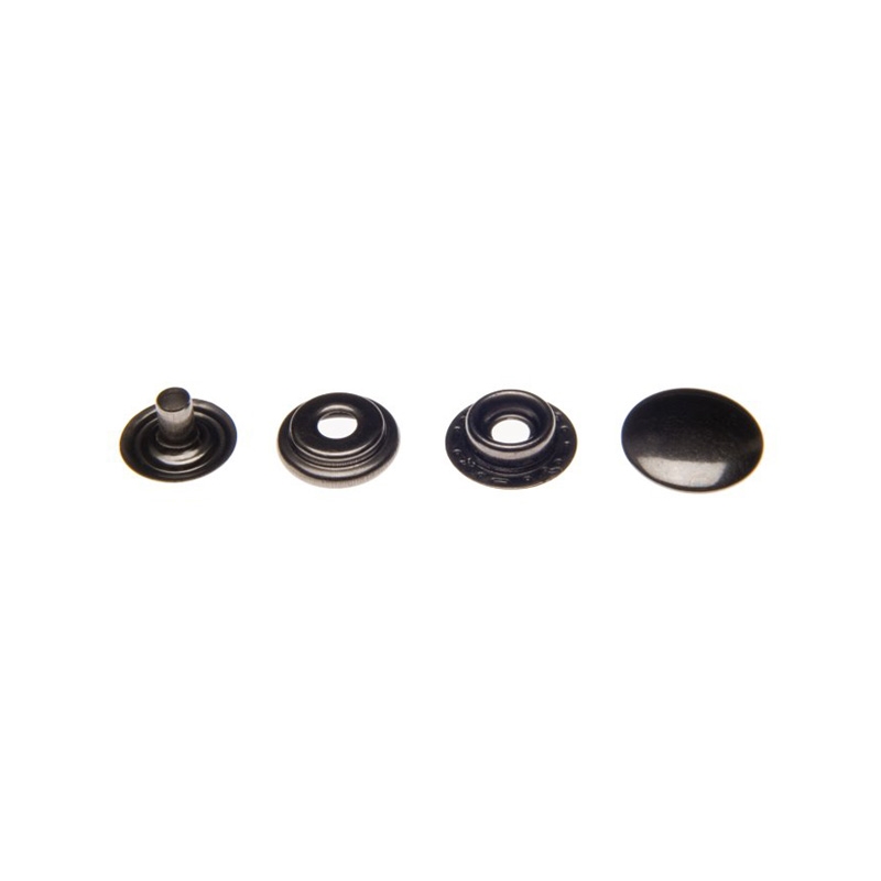 Metal snap fastener 15 mm black nickel 720 pcs