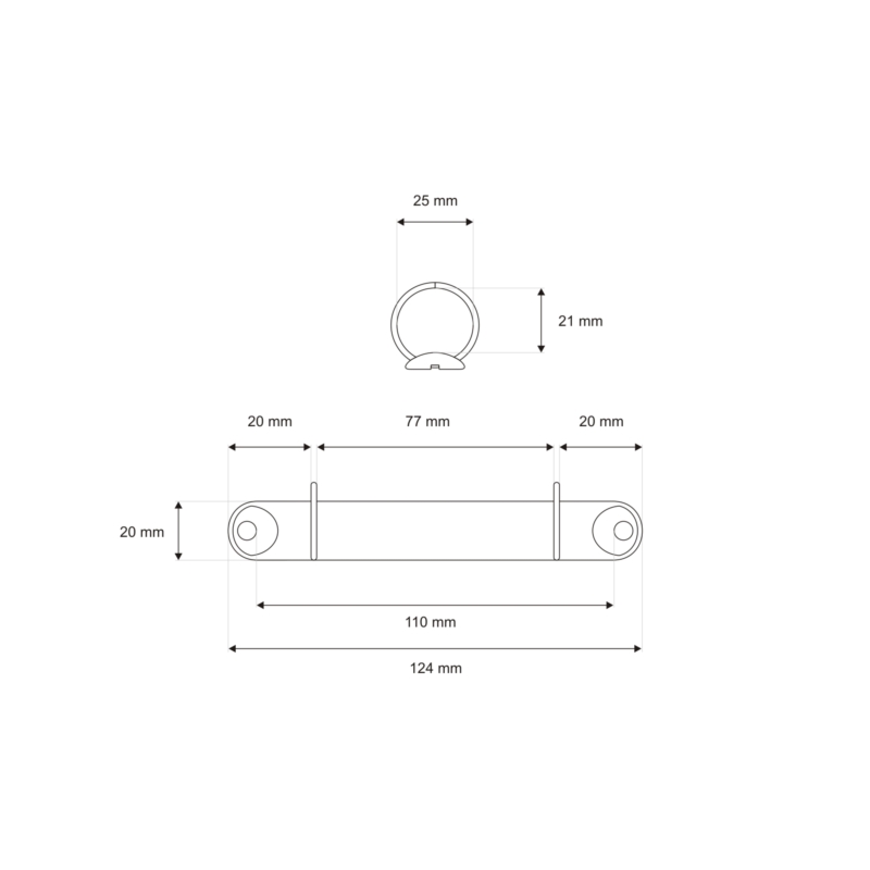 Binder 123/25 mm 2r 1 pcs