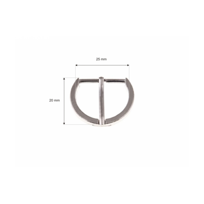 GÜRTELSCHNALLE AUS METALL 25 MM RF-563 NICKEL 100  ST.