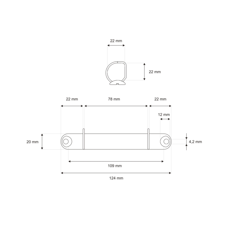 Binder 123/22 mm 2d 1 pcs