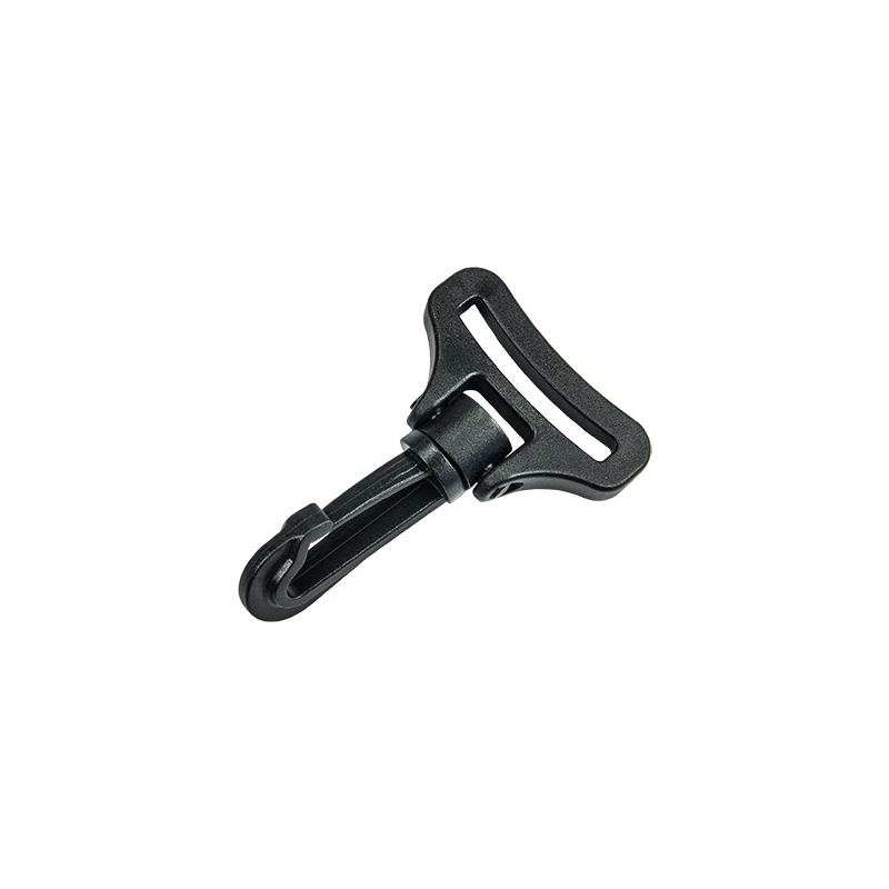 Plastic swivel snap hook 37 mm roch black 100 pcs