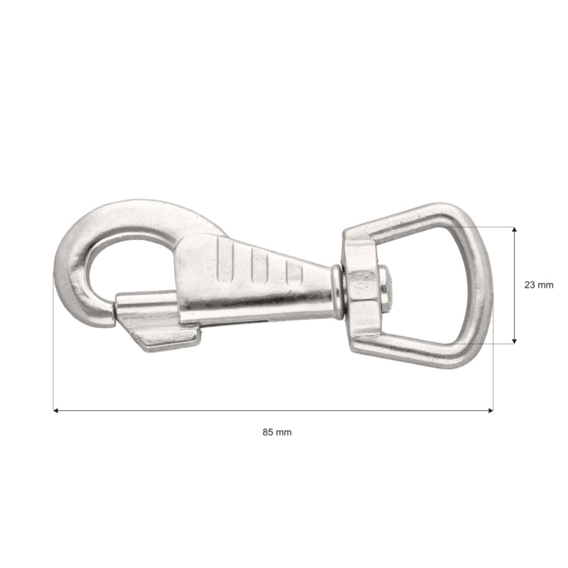 METAL SNAP HOOK 23 MM NICKEL 1 PCS