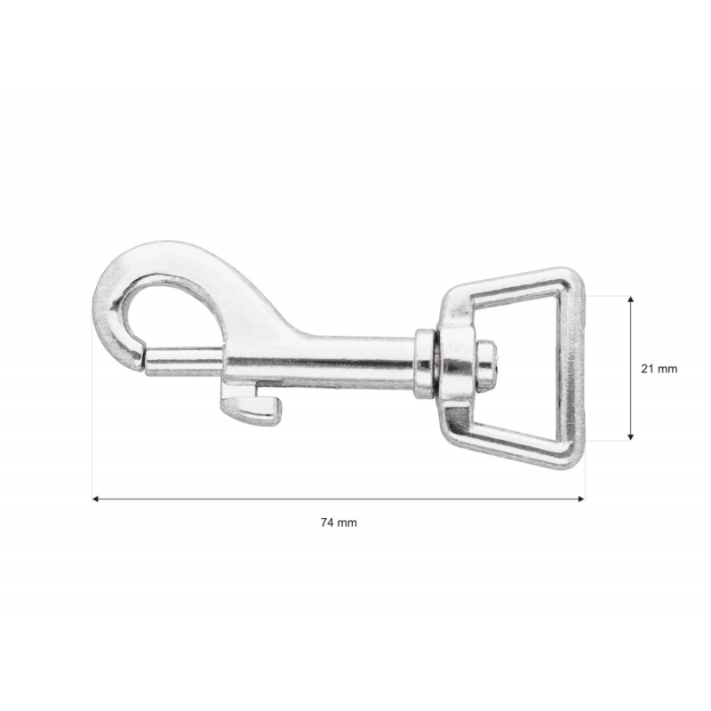 METAL SNAP HOOK 21 MM  BENJAMIN NICKEL 1    PCS