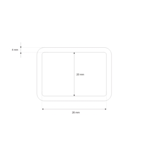 Ramka metalowa 25/20/4 mm nikiel drut